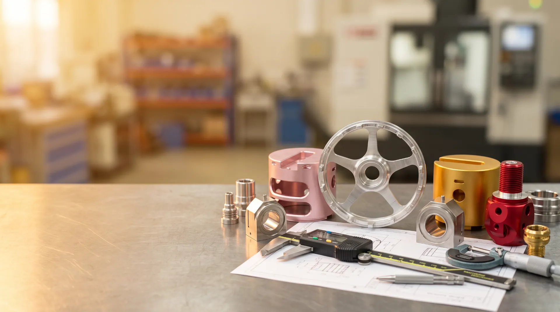 CNC machined aluminum, stainless steel and brass parts made by HERO Precision