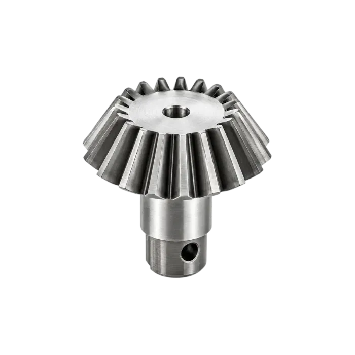 Precision machined steel bevel gear