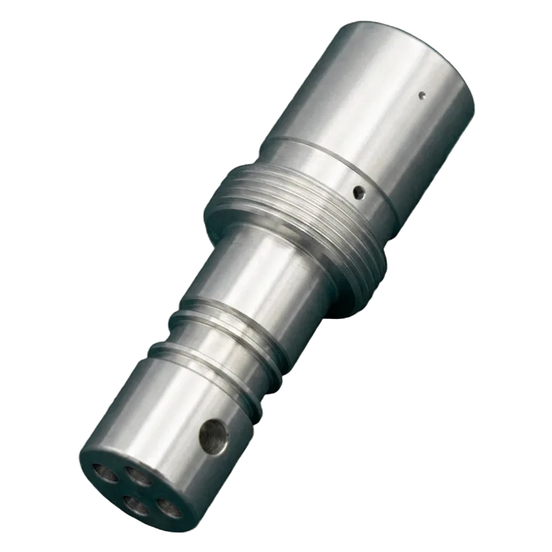 CNC turned stainless steel threaded shaft made by HERO Precision