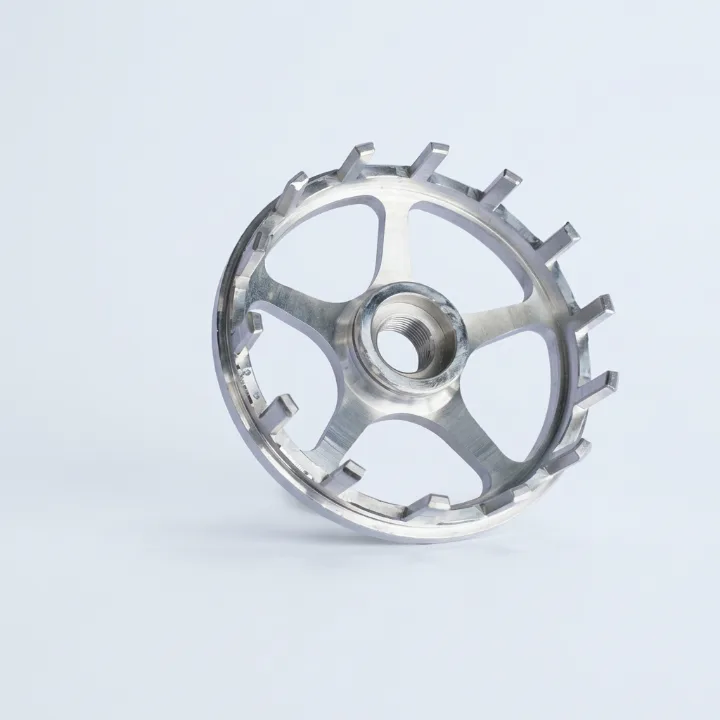 CNC machined aluminum spoke wheel, second view