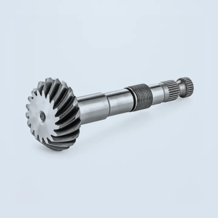 CNC machined spiral bevel gear shaft
