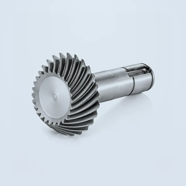 CNC machined spiral bevel pinion shaft