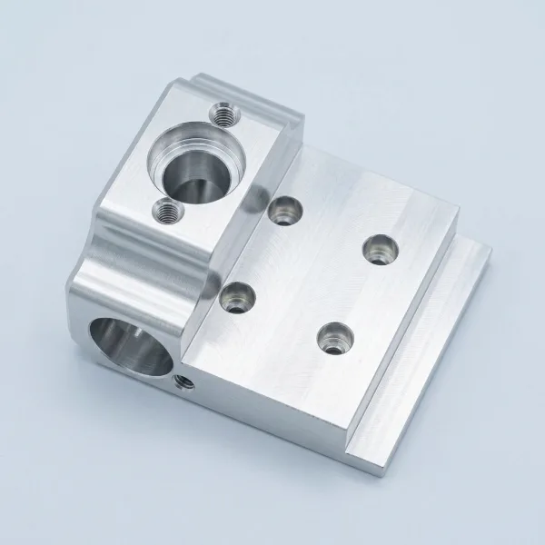 Brushed satin finish on a CNC machined part