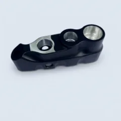 Black anodized aluminum machined arm