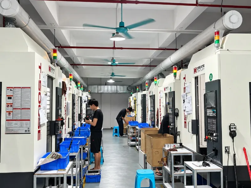 Machining workshop aisle